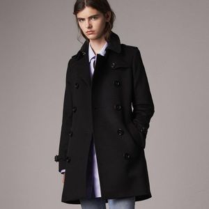 Burberry Black Wool Trench Coat